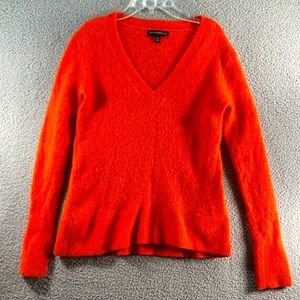 Banana Republic Women's‎ Long Sleeve V Neck Wool/Alpaca Sweater Orange Size XS